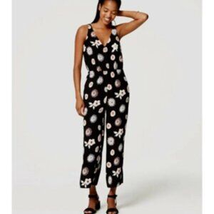 LOFT Floral JUMPSUIT L
